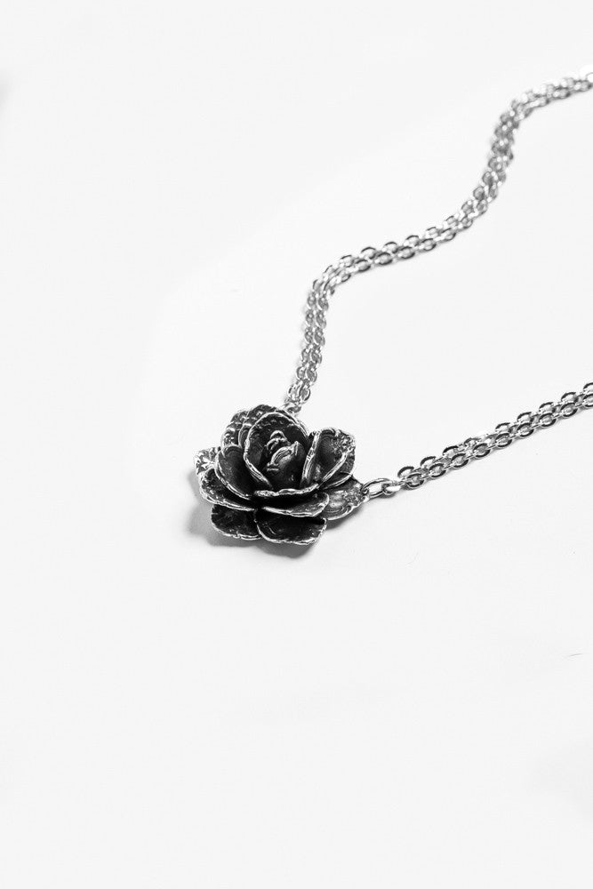 Rose Sterling Silver Necklace - Silver Spoon Jewelry